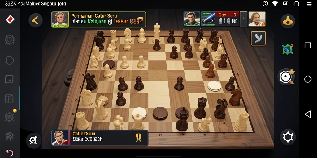 Tampilan antarmuka game Catur 33ZK yang menarik