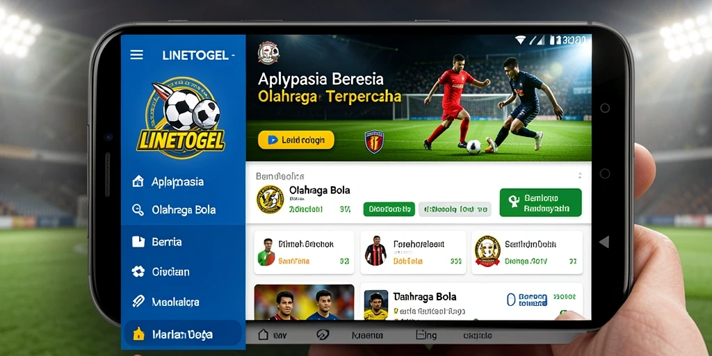 Tampilan antarmuka aplikasi LINETOGEL yang modern dan informatif.