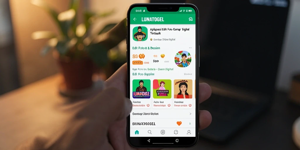 Antarmuka LUNATOGEL yang menarik dan mudah digunakan untuk edit gambar digital.
