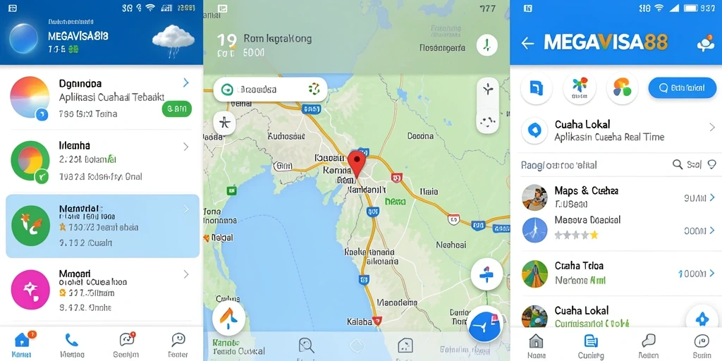 Antarmuka MEGAVISA88 menampilkan informasi cuaca lokal dengan jelas.